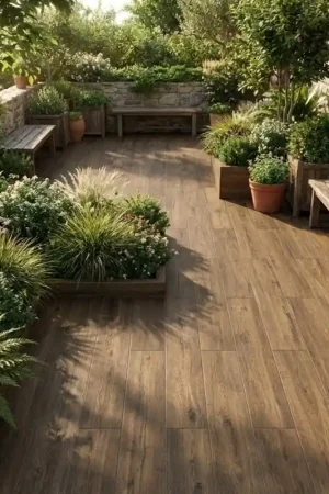 Produit De Marque Carrelage IRATI TEAK 20x120 cm Effet Bois antidérapant R11
